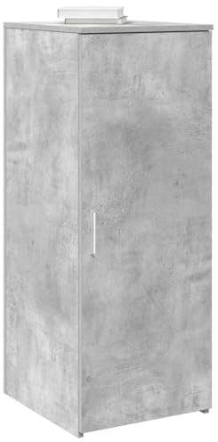 QJBSAVVA Lagerschrank Betongrau 40x45x103,5 cm Holzwerkstoff Organizer Aufbewahrungsschrank für Haushalt, Büro und Garten mit Einlegeboden