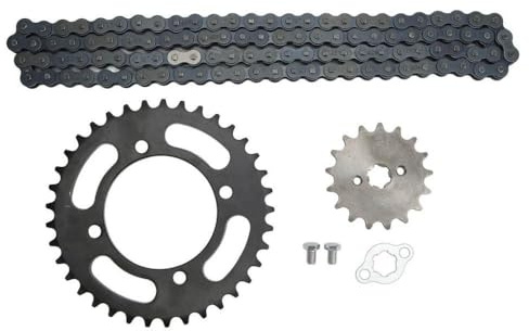 de la rueda dentada delantera y trasera para bicicleta compatible con 420 cadena 1 mm 37t 0-12 17t