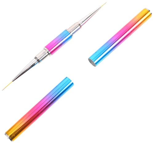 OSALADI Stylo pour Nail Art Double Tête Coloré, Pinceau Manucure Précis pour Dessin et Décoration, Outil DIY Onglerie, Accessoire Professionnel pour Salon et Usage Personnel
