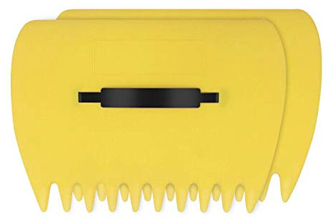 KINGLAKE Garden Leaf Grabbers, Leaf Collector Garden Leaf Scoops with handles, Large Plastic Hand Held Rakes for Picking up Leaves Garden Rubbish Yard Waste Tidy, Lightweight, Yellow