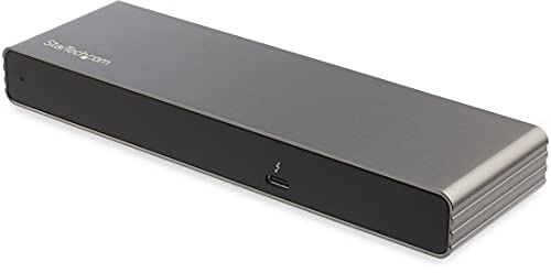 StarTech.com Thunderbolt 3 Dock - Dual 4K 60Hz Monitor TB3 Laptop Docking Station with DisplayPort, HDMI & 1080p VGA - 85W Power Delivery & Charging - 2x USB-A, Ethernet - Mac & Windows (TB3DK2DHV) | Thunderbolt or USB4, M1/M2/M3/M4 MacBooks, 40Gbps, MAC address pass-through, WiFi auto-switching, 0.5m cable
