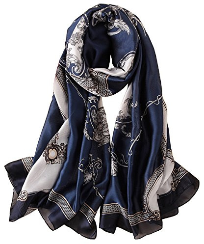 YMXHHB Silk Scarf 100% Mulberry Silk Fashion Scarves Long Lightweight Shawl Wrap JON67-04
