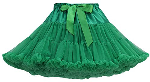 Falda Tutu Mujer Tutú Faldas de Tul Cortas Falda Tul Disfraz Volantes Fiesta Corta para Bodas Disfraces con Tutu Ballet Tutus Adulto Enaguas para Vestidos Pollera de Tul Capas Enagua Verde Navidad