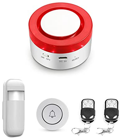 aixi-SHS Smart Wi-Fi 433Mhz Strobe Siren Security Alarm System with Doorbell Function - Smart Life APP Control (Kit 1)