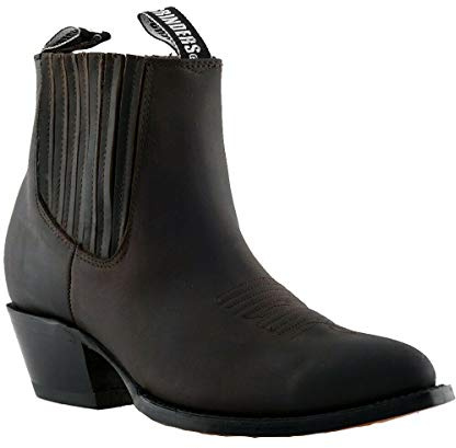 Grinders Maverick Botines Vaqueros Unisex de Cuero Marrón de Baile 10