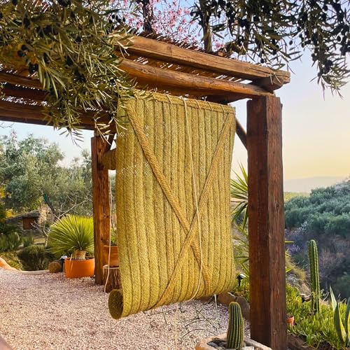 ESPARTO-Jalousie, handgefertigt in Spanien, 200 x 100 cm, Esparto Esteron Andaluz, Rollo aus Naturfasern - Jute-Jalousie