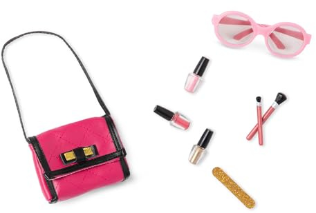 Our Generation – Schmink-Set – Handtasche & Sonnenbrille – Puppenzubehör, 46 cm – Fantasiespiel – Spielzeug für Kinder ab 3 Jahren – Oh La La Glam Set