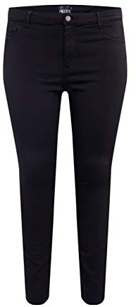 PIECES PCSKIN Wear MW Jeggings/Noos QX BC, Black, 54 Plus Donna