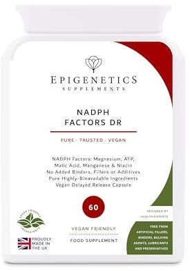 NADPH Factors DR | Niacin (NADH), Malic Acid, Adenosine Triphosphate, Magnesium, Manganese | 60 Vegan Capsules UK Made | 1 Capsule Daily (2 Month Supply)