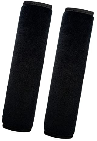 Mebamce 2 Pack Black Soft and Comfortable Car Seat Belt Pads Harness Pads Strap Covers Backpack Shoulder Pad Multifunctional Seat Belt Pad Cover for Adults