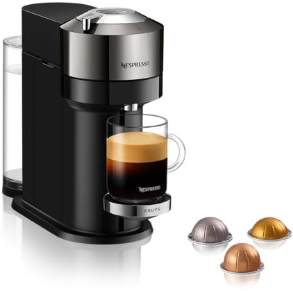 Nespresso Krups Machine à Café Vertuo Next Chrome Cafetière YY4299FD