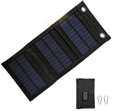 BuyWeek 10W Faltbares Solarpanel, Solar Ladegerät für Tragbares, 5V USB Solar Panel Solarladegerät für Handy Solar Charger für Camping Outdoor-Aktivitäten Telefon Laptop