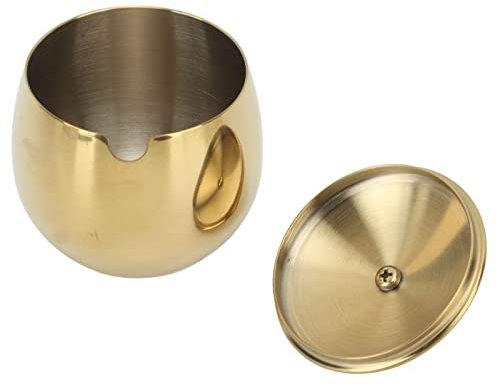 Pot à épices doré en Acier Inoxydable à Vis Antirouille à Dessus Ouvert Assaisonnement Shaker Bouteille pour Sel S Pots à épices Bouteilles à épices Verre Vide avec étiquettes (Or)