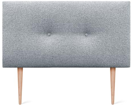 DHOME Konstläder eller Acualine Tyg Huvudgavel med Knappar med Ben High End Stoppad Huvudgavel Lyxig Säng (Tyg Pärlgrå, 105x105cm (Säng 80/90/105))