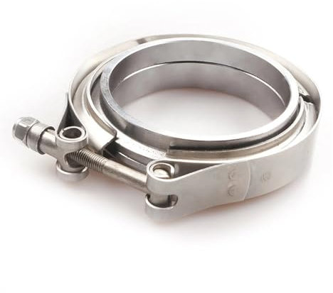 Boshu daili Store Auto Motorrad Stahl Edelstahl Flansch V-Band Auspuff Klemme V-Band Größe 2 2,25 2,5 2,75 3 3,25 3,5 3,75 4 Zoll (Color : 3.0 inch)