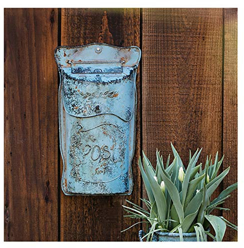 Briefkästen An der Wand montierte Briefkästen für den Außenbereich im europäischen Stil Gusseisen Retro Alter Briefkasten Briefkasten Wanddekoration Wandbehang Gartendekoration (Farbe: C)