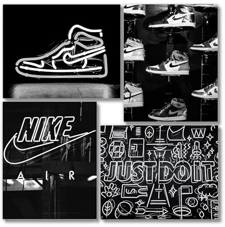 Hypebeast - Poster con sneaker (senza cornice, 20,3 x 25,4 cm), decorazione artistica da parete, motivo: scarpe da ginnastica, decorazione per camera da letto Air AJ, ragazzi e ragazze, stampe