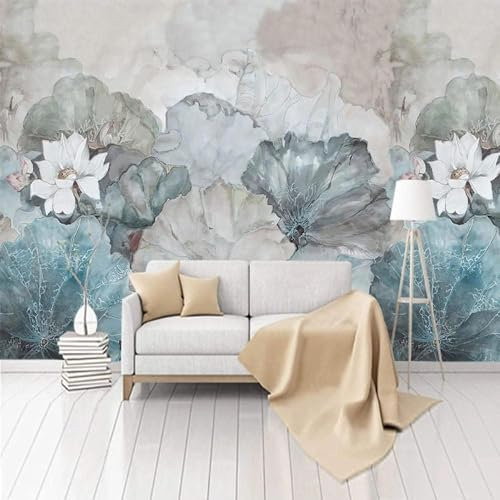 Papel Tapiz 3D Arte Moderno Estilo Abstracto Tinta 3D Fondo De Pared De Loto Papel Tapiz De Casa Pintado En La Pare Pared Pintado Papel Tapiz 3D Decoración Dormitorio Fotomural Sala Mural-430cm×300cm