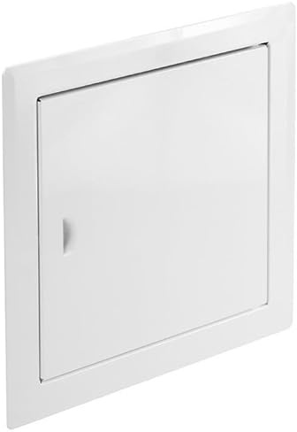 SYSTERM Sportello di ispezione in acciaio, per revisione e copertura, con chiusura magnetica, dimensioni a scelta, bianco (1, bianco, 15 x 20 cm)