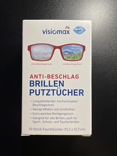 VISIOMAX Anti-Beschlag Brillen-Putztücher, 30 St