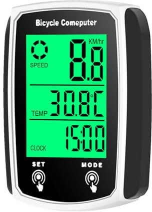 Compteur de vitesse étanche avec horloge, compteur de vitesse pour vélo, kilométrage total, compteur kilométrique étanche avec écran LCD, précis de la vitesse, multifonction