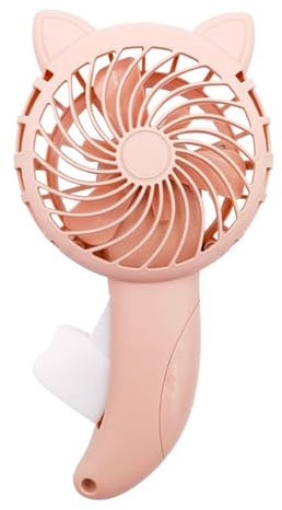 Septpenta Mini Portable Fan, Bulk Cute Summer Kids Fan, Cartoon Cat Ears Handheld Cooling Fan, Hand Press Manual Cooling Fan, Outdoor Cooling Boys Girls Gifts (redness)