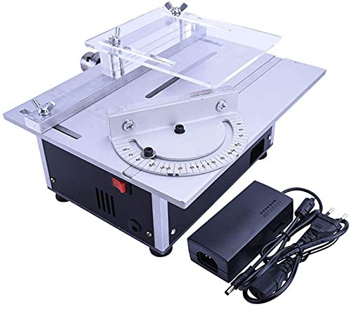 GLJTUO Mini Scie À Table, Scies À Table De Précision Bricolage Tour À Bois Polisseuse Perceuse, pour Bricolage Artisanat De Modèles en Bois Faits À La Main, Découpe De Circuits Im,