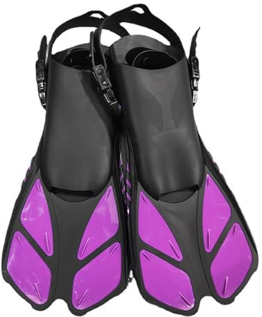 Bottone Kurze Schnorchelflossen, Reisegröße, verstellbar, offene Ferse, Schwimmflossen, Scubas-Flossen, verstellbare Haspen, Schwimmflossen
