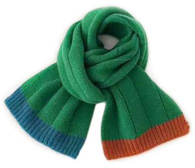 ENSTAB Kinder Schal Winter Baumwolle Halstuch Kinder Mädchen und Jungen (Stricken-Grün)