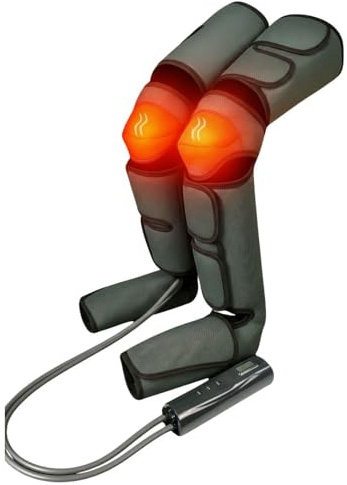 Presoterapia de Piernas, Masajeador de Piernas con Compresión, Presoterapia para casa (Gris Marengo)
