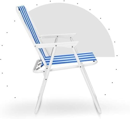 Strand Camping Stuhl Oxford Stoff Tragbarer Klapp Angelstuhl Brasilianischer Stuhl Freizeit Outdoor Liege Langlebig(Color:Blue)