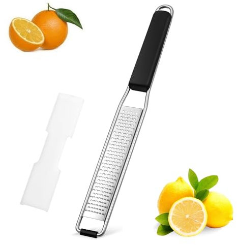 Rallador de Cocina,Rayador de Queso Ralladores de Limón Rallador Rallador Tomate Rallador Tomate Zester para Queso Parmesano Verduras Limon Chocolate y Mas con Cepillo de Limpieza