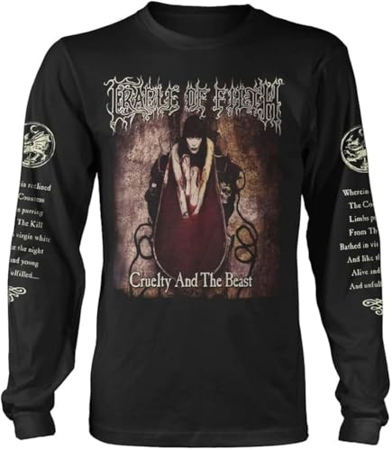 VBZCLN Cradle of Filth Men's Cruelty and The Beast (2021) Long Sleeve Black(XX-Large)