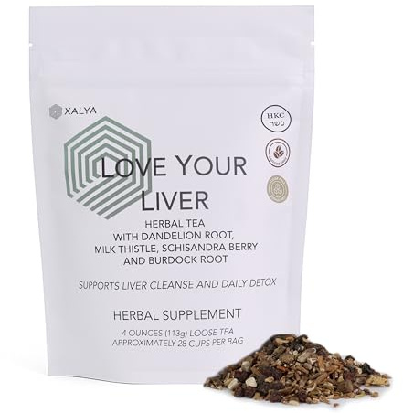 Liver Detox Tea No Bags– Caffeine-Free, Herbal Blend with Dandelion Root, Milk Thistle, Schisandra, Burdock – 4 oz Loose Leaf Tea– Liver Support Cleanse Detox & Repair