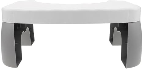 WATIIFUFU Tabouret de Toilette Antidérapant en Polypropylène Blanc Marchepied Compact et Pliable pour Salle de Bain Favorisant la Position Accroupie Naturelle Adapté aux Toilettes