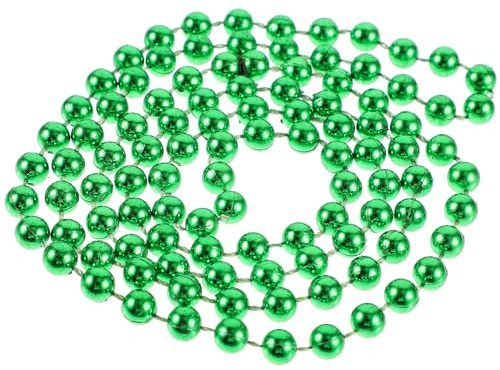 TOYANDONA 5 Stück Mardi Gras Perlenketten aus Robustem Kunststoff Grün Gelb Violett Dekorative Karnevalshalsketten für Party Festival und Verkleidungszubehör