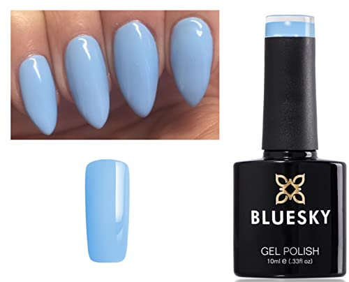 Bluesky Gel Nail Polish Blue Baby Blue Color Sky Queen Spring Summer UV LED Soak Off 10ml (Requires Drying under LED/UV Lamp)