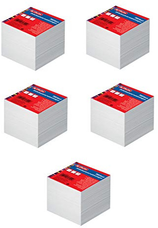 Herlitz 1603000 Zettelkastenersatzeinlage (9 x 9 cm, 700 Blatt, 5x Weiß)