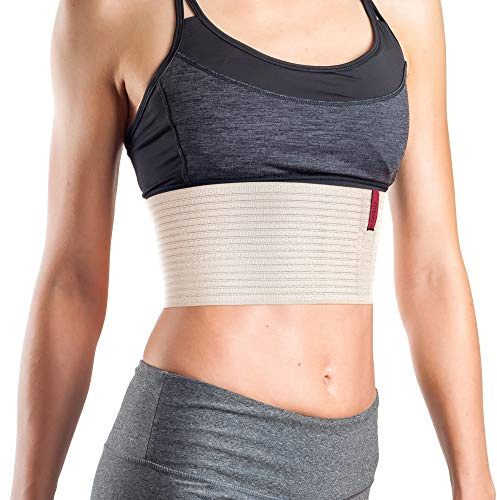 ORTONYX 6.25 Broken Rib Support Brace Unisex - Elastic Chest Wrap Comppression Support Belt - Rehabilitation of Cracked, Fractured, Dislocated Ribs Post-Surgery Aid L/XXL Beige / ACOX5226-BG-LXXL