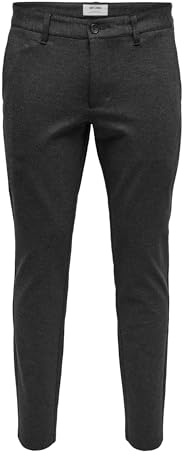 ONLY & SONS herr Byxor Onsmark byxa Gw 0209 Noos, Mörkgrå, 33W / 30L