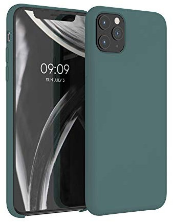 kwmobile Case Compatible with Apple iPhone 11 Pro Max Case - TPU Silicone Phone Cover with Soft Finish - Blue Green