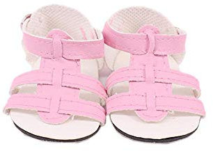 Aeromdale Puppenschuhe Sandalen Kleid Schuhe Fit 43cm 45.7 cm American Doll Mädchen Puppen Neugeborenes Baby Zubehör Spielzeug - Rosa - 1 Paar
