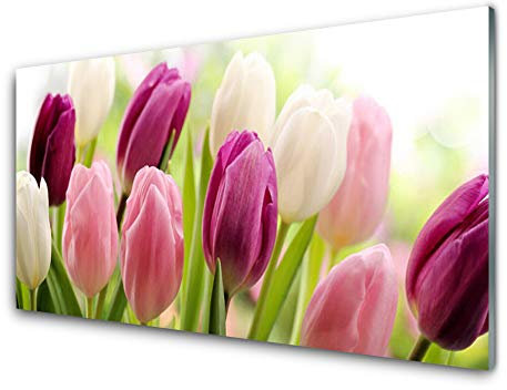 Tulup Acrylic Print 100x50cm Wall Art - Wall Picture on Plastic Acryl Glass - Tulips Floral