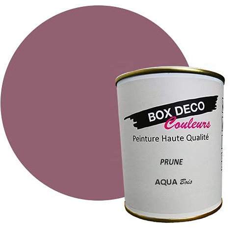 BOX DECO COLORES Pintura mueble madera interior a base de acrílico con aspecto aterciopelado Aqua Madera – 750 ml/9m², morado ciruela