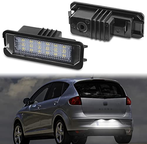 POPMOTORZ LED Kennzeichenbeleuchtung Lampe mit CanBus Fehlerfrei 18 2835 SMD Kennzeichen Licht für SEAT Altea XL Exeo Limousine Ibiza Leon 2 Leon 3