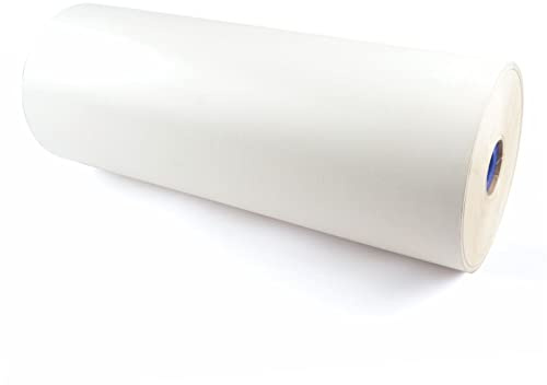 Generisch 1 Rolle Einschlagpapier, unbedruckt, weiß, 50 cm, 10 kg, für Lebensmittelkontakt, Bäckerrolle Pergamentersatz, Lebensmitteleinschlagpapier, Großrollen Packpapier, Packpapierrolle