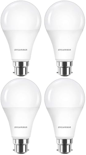 SYLVANIA GLS Frosted LED Light Bulbs, B22, 8W, 806 Lumens, Warm White 2700K - 4 Pack