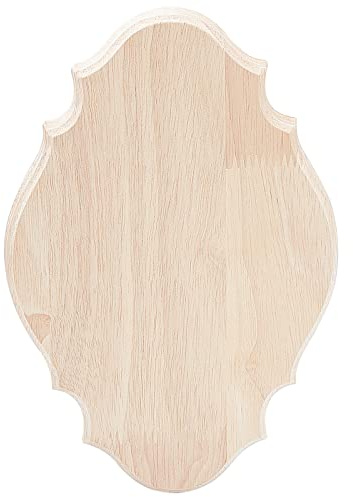 PH PandaHall Wood Shield Plaque, 2.2x1.5x1.8cm Blank Trophy Plaque | Wooden Plaque, Natural Wood Signboards, Unpainted Signs for Home Door Wall Wedding Decoration DIY Projects Slab Pallets