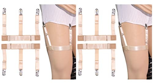 SOIMISS Hemdstrumpfbänder Für Herren Mit Verstellbaren Elastischen Clips Starke Rutschfeste Klemmen Für Hemd Und Socken Praktische Hemdhalter Für Büro Und Alltag