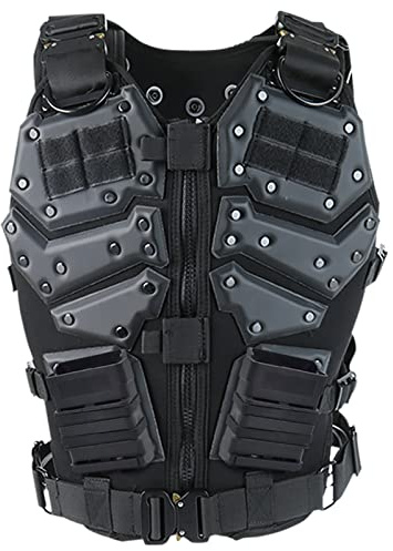 Lixada Adjustable Combat Molle Vest Airsoft Paintball Vest for Outdoor Hunting Shooting